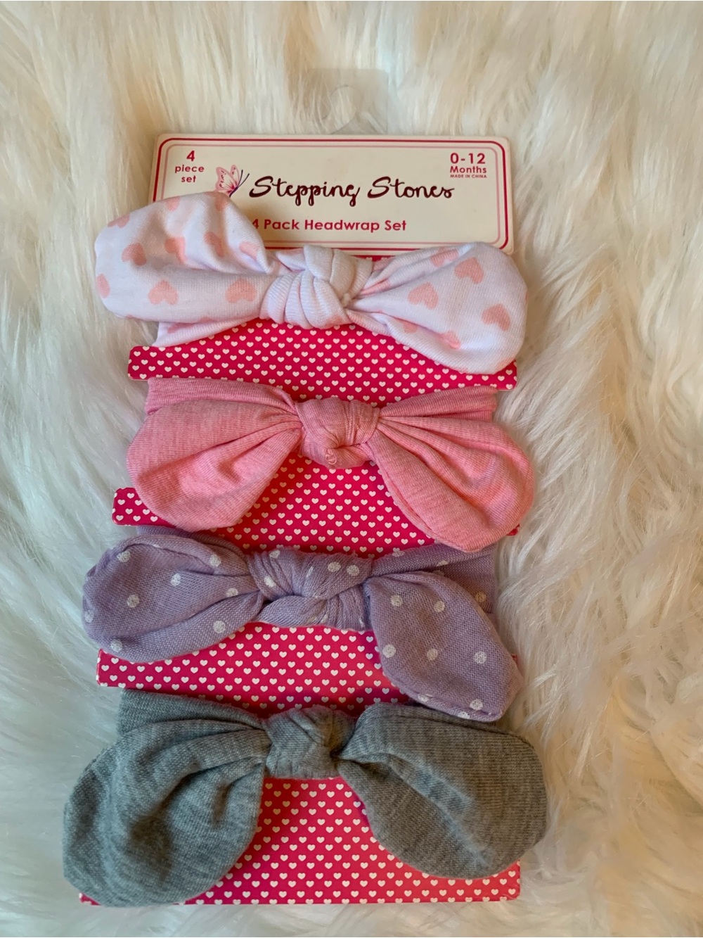 Stepping Stones Baby Girls Headband Set of 4